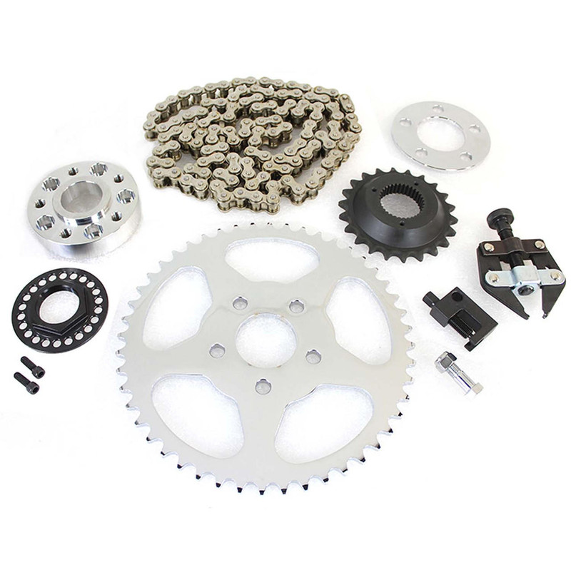 V-Twin York FXR Rear Chain Drive Kit W 5 Spoke Sprocket fits '82