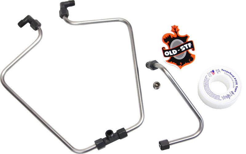 Interlo0cing Split Rocker Old-STF Cycle - Stainless/Black Rocker Box Split Oil Line fits '66-'84 ...
