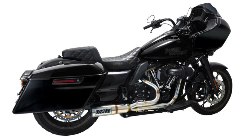 Harley-Davidson バイクシート 黒 Vance & Hines High Output RR Exhaust System - Stainless fits