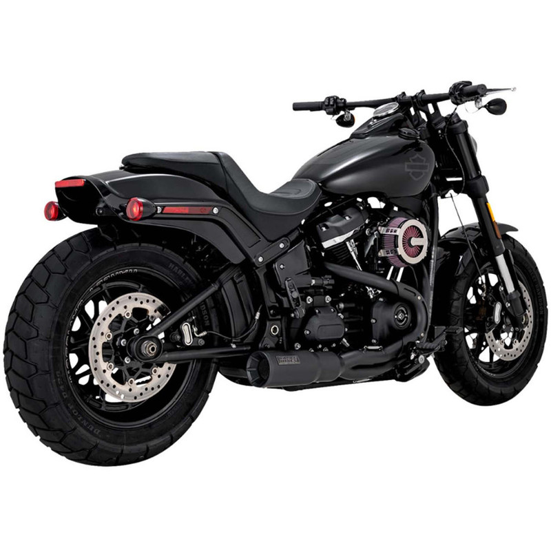 Vance & Hines Black Stainless Steel 2-Into-1 Hi-Output Short