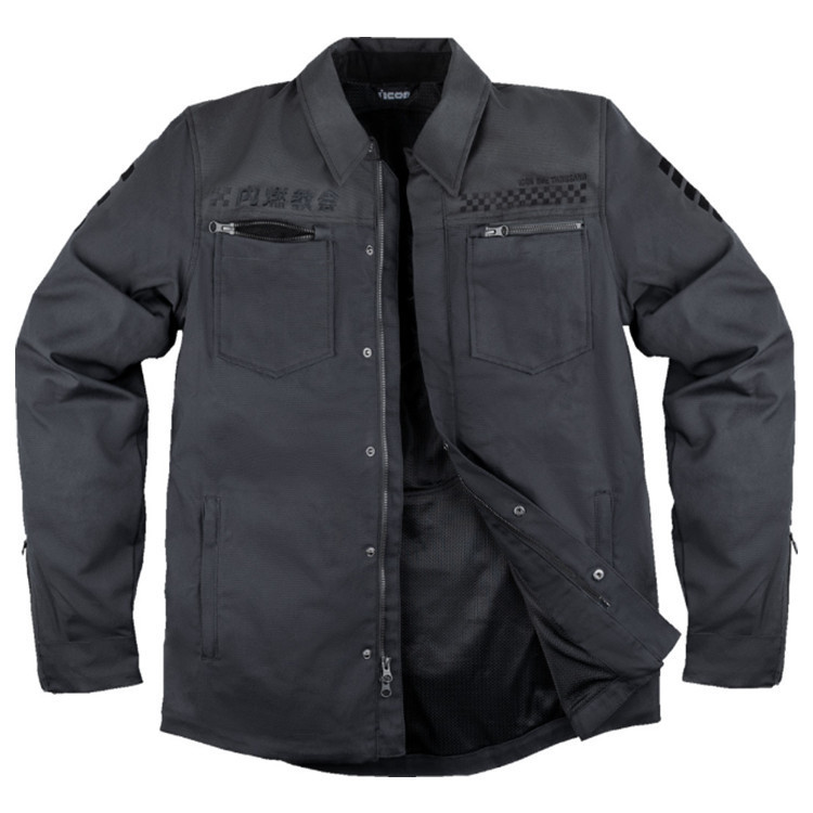 Icon Mens Upstate Canvas CE Jackets National Black
