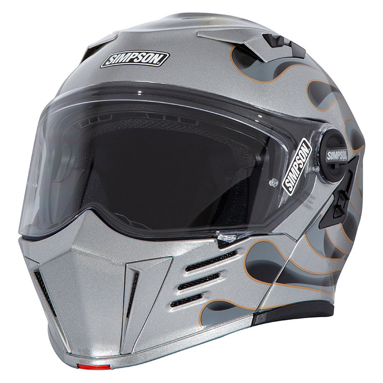 Simpson Helmets Wildfire Silver Mod Bandit Helmet