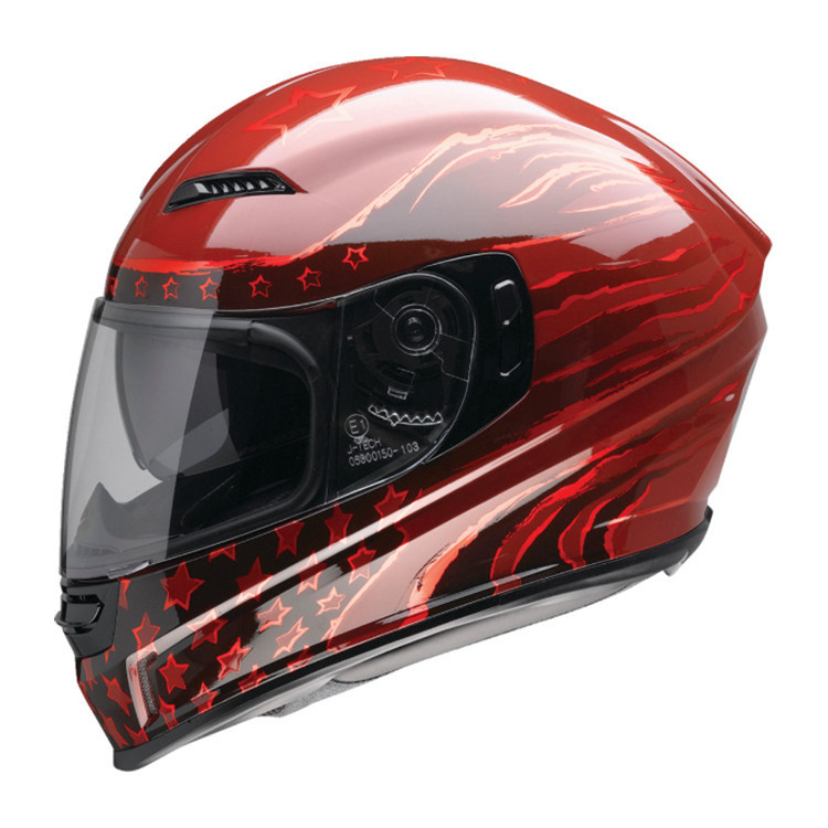 Z1R Jackal Patriot Full Face Helmet Red