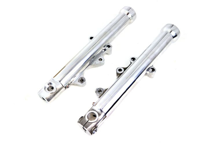 V-Twin 39mm Dual Disc Lower Leg Set Polished fits '88-'99