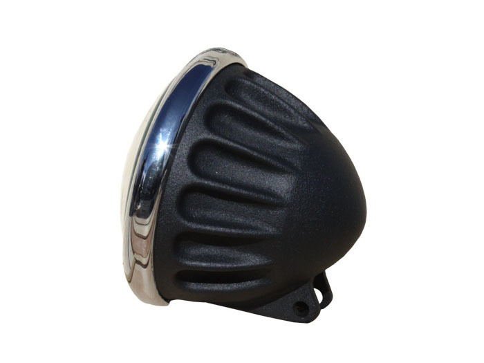 EMD - Vitamin C Headlight Shell for 5-3/4" Headlamps - Black Cast Aluminum
