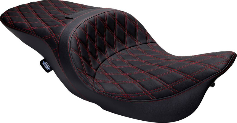 Drag Specialties Seats - Freedom Seat - Vinyl - Double Diamond Red