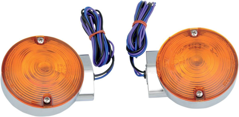 Drag Specialties - 20200591 - Turn Signal Light Kit - Chrome - Front FLT