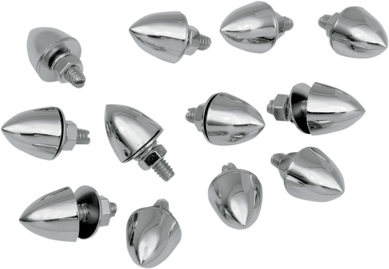 Colony Chrom lange Spitze Muttern (Paar) - Passt M6 (6mm) Metrisch Colony Chrom lange Spitze Muttern (Paar) - Passt M6 (6mm) Metrisch