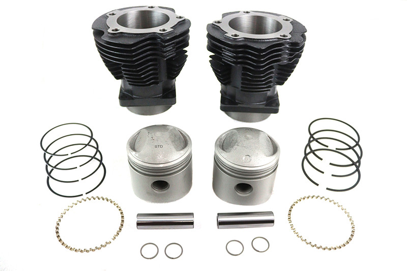 V-Twin - 11-1570 - Replica 74 inch Knucklehead Cylinder Kit Black