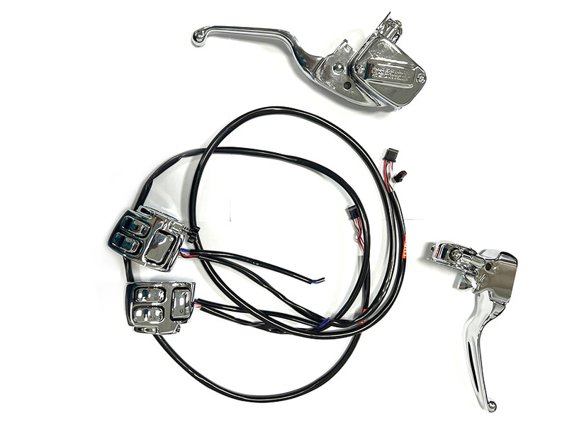 V-Twin - 22-1836 - Handlebar Control Kit Chrome