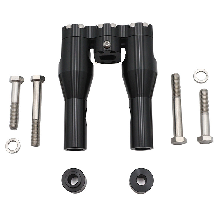 V-Twin - 26-0034 - Wyatt Gatling 6 inch Baron Style Riser Set Black