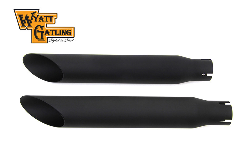 Wyatt Gatling Chrome 3 in. Down Slash Slip-On Mufflers - 30-0361