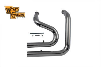 V-Twin - 30-0543 - Wyatt Gatling Exhaust Drag Pipe Set Stack Type