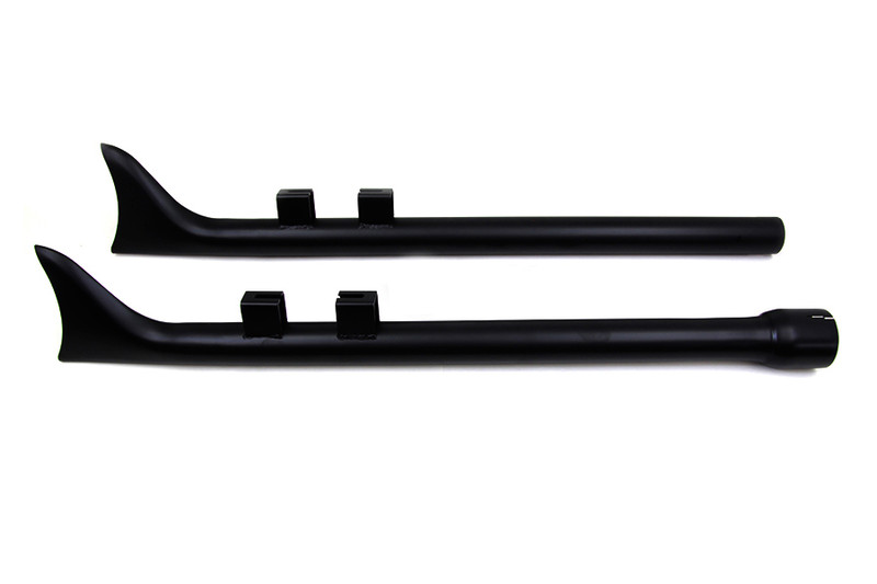 V-Twin - 30-1150 - M8 33 inch Straight Fishtail Exhaust Extension Set Black