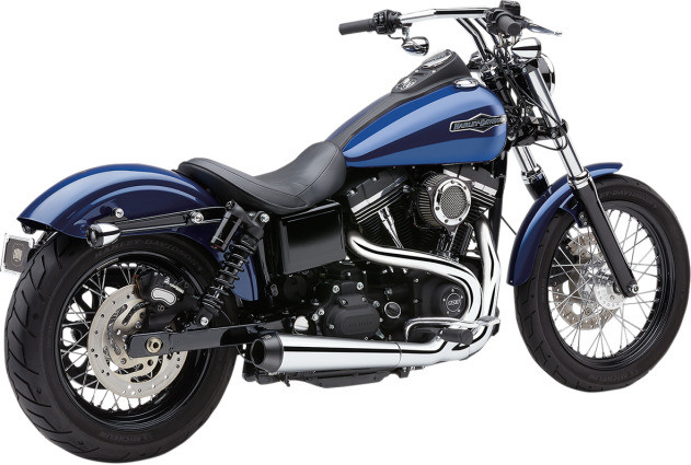 ハーレーダイナ　マフラー　COBRA EL DIABLO 2-エキゾースト Cobra El Diablo 2-into-1 Exhaust - fits '12-'17 Dynas