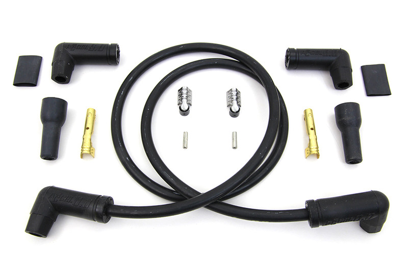 V-Twin - 32-9250 - Accel Black 8.8mm Spark Plug Wire Kit