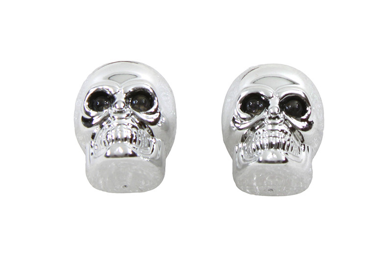 V-Twin - 33-0975 - License Plate Frame Skull Bolt Set Chrome with