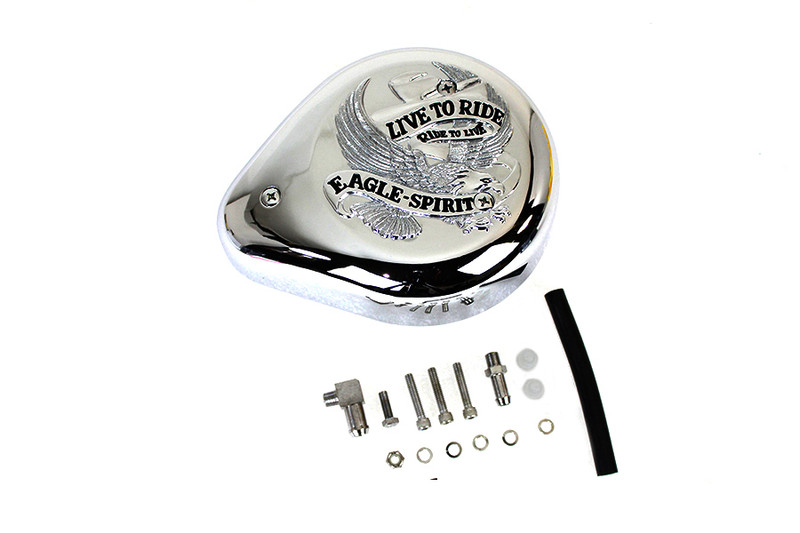 V-Twin - 34-1020 - Live to Ride Teardrop Air Cleaner