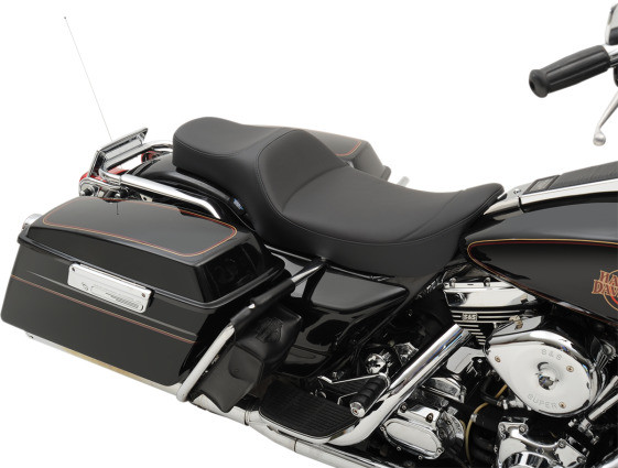 San Diego Customs Pro Series Performance Gripper Seat with Backrest for  2008-2023 Harley Touring - Brown Stitch - SC80807DBRT - Get Lowered Cycles