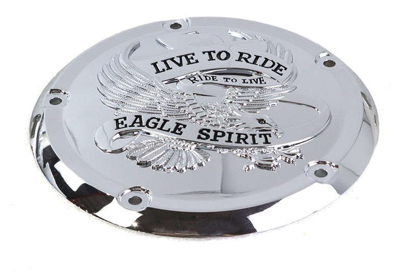 V-Twin - 42-1237 - Eagle Spirit Derby Cover Chrome