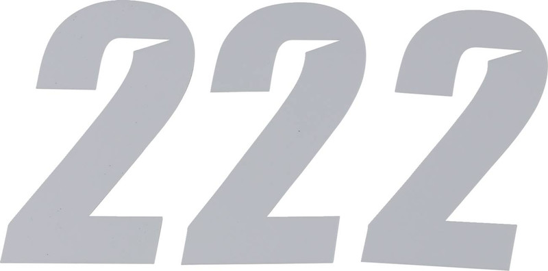 D'Cor Visuals - 43100903 - Slash Number Plate - #2 - White - 4