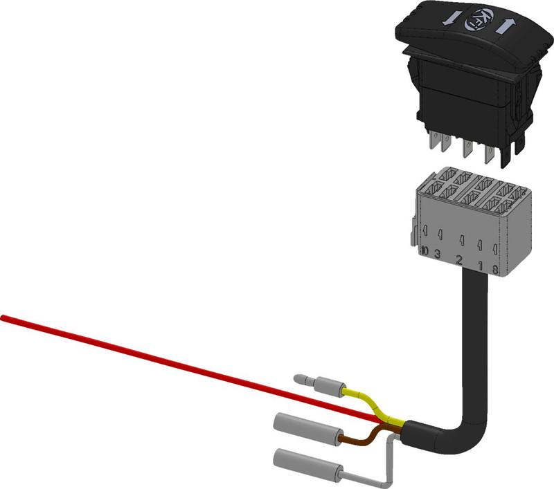 Kfi Products - 45011298 - Actuator Backlit Dash Rocker Switch - Upgrade Kit