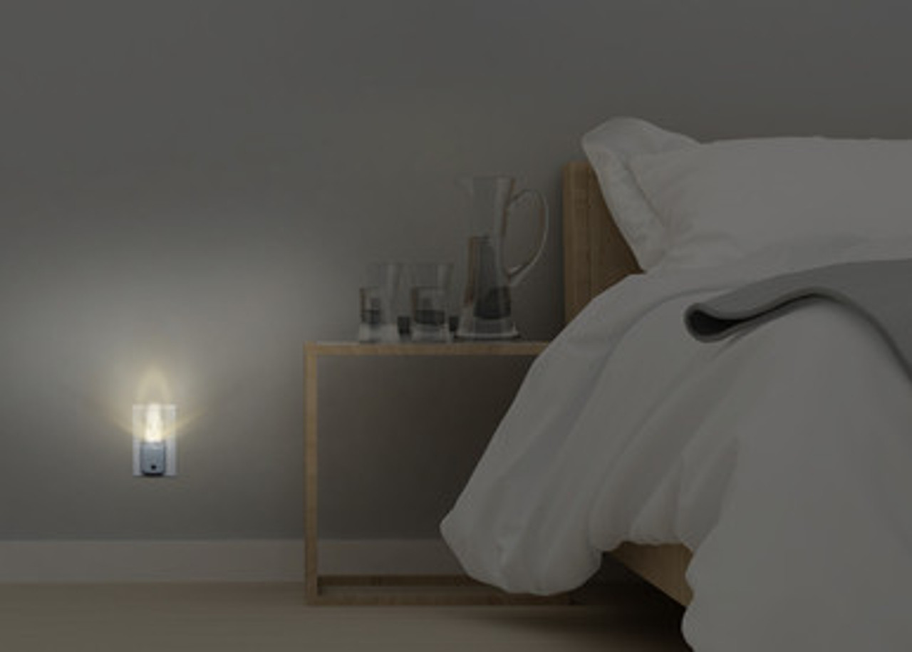 LED Night Light lit in bedroom