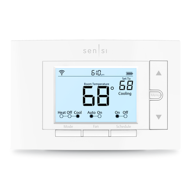 Emerson Sensi set to 68 degrees warming