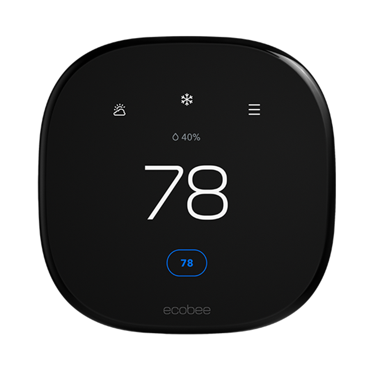 ecobee Smart Thermostat Enhanced set to 78° cooling