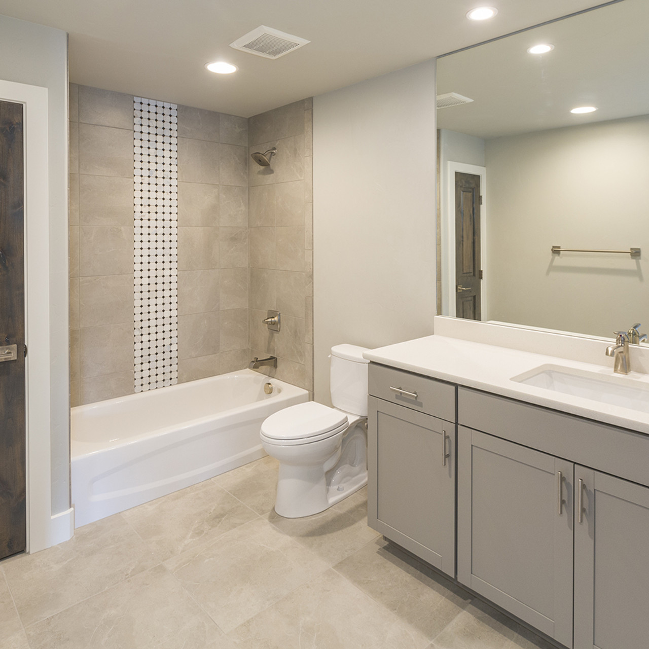 Recessed Flood Lamps in Bathroom