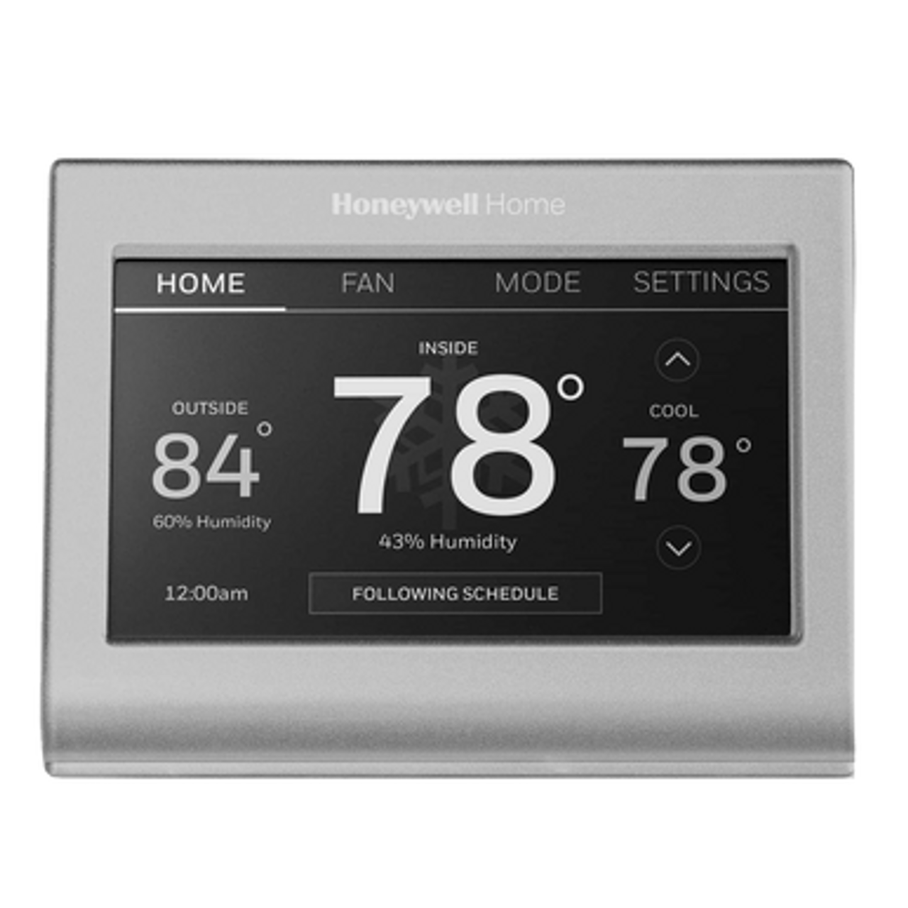 Honeywell thermostat set on 78 degrees cooling