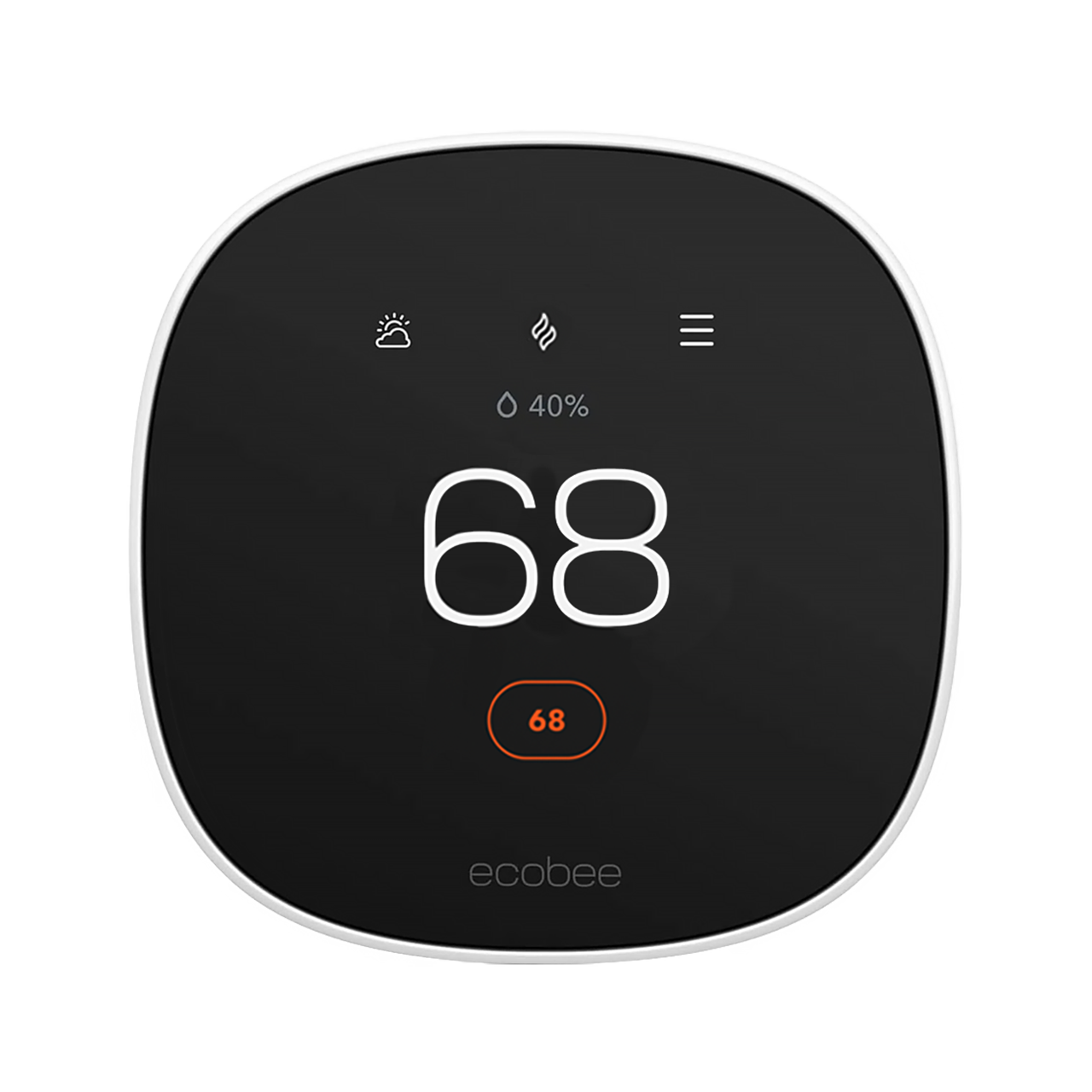 ecobee Smart Thermostat Essential heating to 68