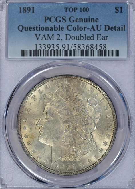 1891 Morgan AU Detail VAM 2 TOP 100