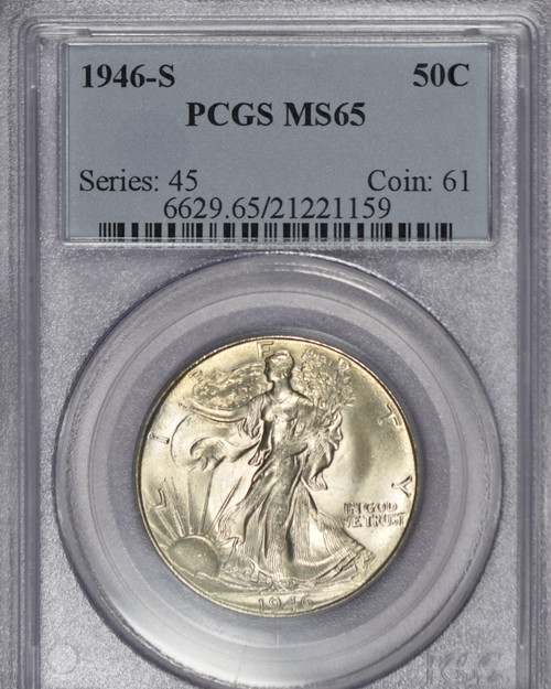 1946-S Walking Liberty MS65 1159