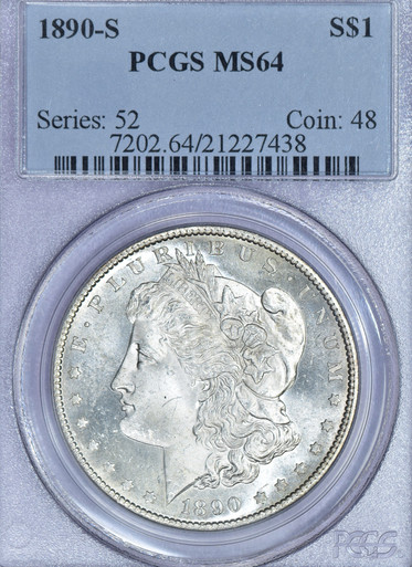 1890-S Morgan MS64