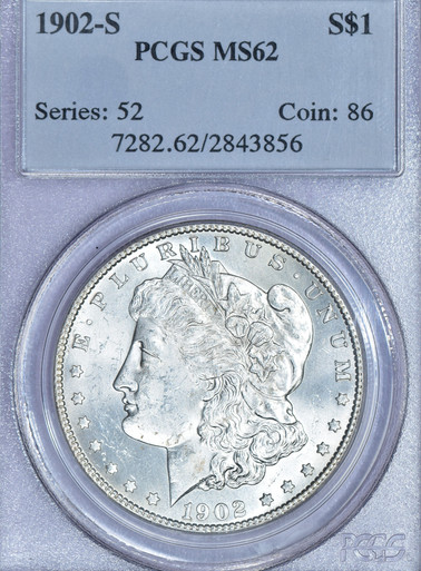 1902-S Morgan MS62