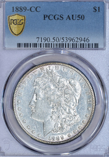 1889-CC Morgan AU50