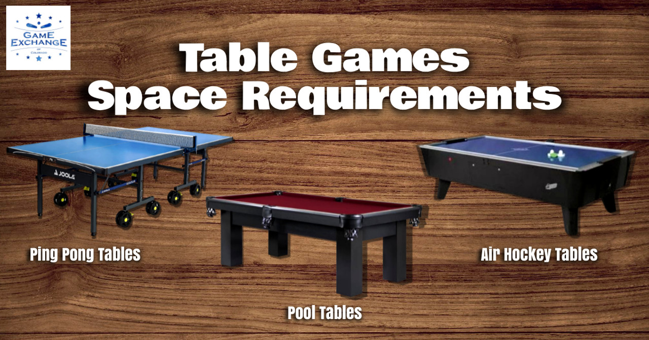 A Guide To Table Games Space Requirements A Guide To Table Games Space Requirements