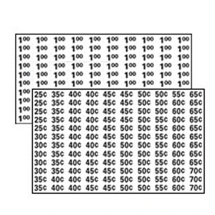 Automatic Products Price Tabs, $1.10/$1.15 460347-9