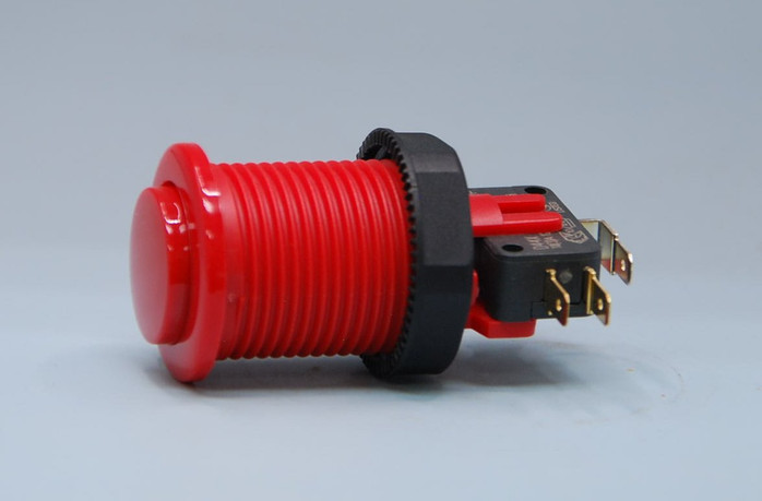 Red Pushbutton w/ .187 Horizontal Microswitch