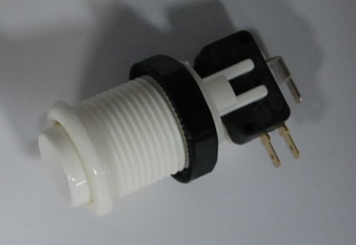 White Pushbutton w/ .187 Horizontal Microswitch