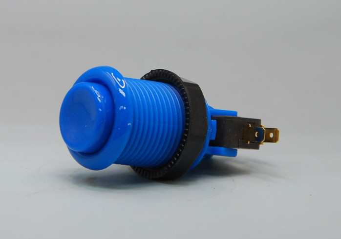 Blue Pushbutton w/ .187 Horizontal Microswitch