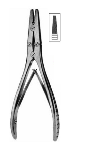 Product Vet Spectrum Pin Pulling Plier, 7" (18cm), Straight, Double Action, Serrated Jaws, 2mm Jaw Width | SAH.701730 Image
