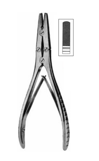 Product Vet Spectrum Pin Pulling Plier, 7" (18cm), Straight, Double Action, Serrated Jaws, 4mm Jaw Width | SAH.701731 Image