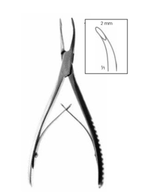 Product Vet Spectrum Rongeur osseux Stellbrink, 6,75 po (17 cm), légère courbe, simple action, mâchoire de 2 mm Image
