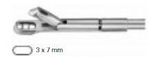Product Vet Spectrum Tige interchangeable de poinçon de biopsie, 7,5 po (19 cm), Uni-Tischler, droite, pointe ovale 3 x 7 mm Image