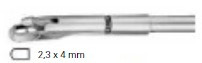 Product Vet Spectrum Tige interchangeable de poinçon de biopsie, 7,5 po (19 cm), Uni-Townsend, courbée vers le bas, pointe 2,3 x 4 mm Image