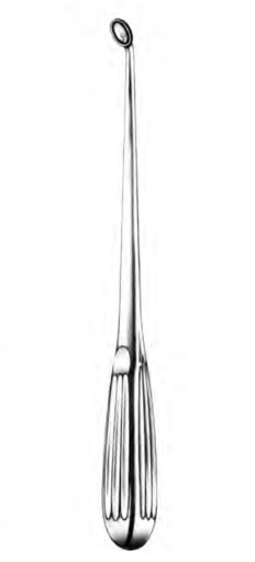 Product Vet Spectrum Bruns Curette, 9", Hollow Handle, Angled, Oval 000 (2.8mm) | SAH.741126 Image