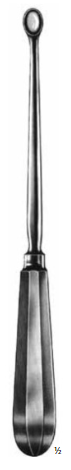 Product Vet Spectrum Simon Uterine Curette (Scoop), 10" (25cm), Straight, Sharp, #2 (8.5mm) | SAH.741161 Image