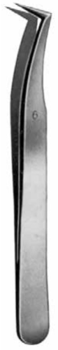 Product Vet Spectrum Pinces de joaillier style suisse, 4,75 po (12 cm), angulées, Style #6, 0,2 mm pointes extra fines Image